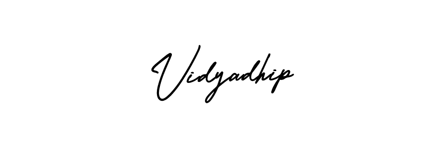 How to make Vidyadhip signature? AmerikaSignatureDemo-Regular is a professional autograph style. Create handwritten signature for Vidyadhip name. Vidyadhip signature style 3 images and pictures png