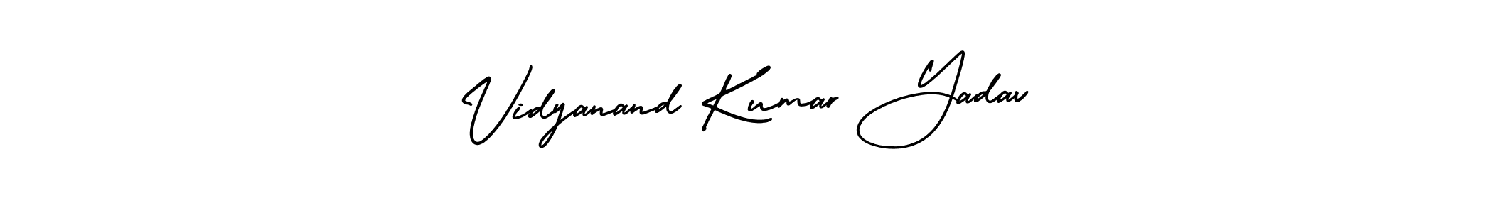 The best way (AmerikaSignatureDemo-Regular) to make a short signature is to pick only two or three words in your name. The name Vidyanand Kumar Yadav include a total of six letters. For converting this name. Vidyanand Kumar Yadav signature style 3 images and pictures png