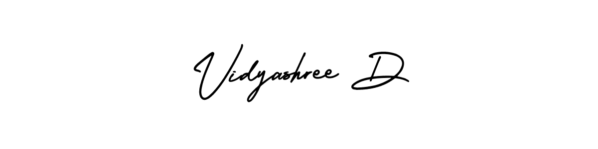 It looks lik you need a new signature style for name Vidyashree D. Design unique handwritten (AmerikaSignatureDemo-Regular) signature with our free signature maker in just a few clicks. Vidyashree D signature style 3 images and pictures png