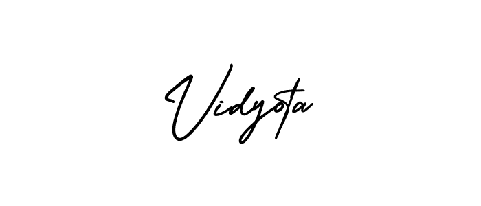 It looks lik you need a new signature style for name Vidyota. Design unique handwritten (AmerikaSignatureDemo-Regular) signature with our free signature maker in just a few clicks. Vidyota signature style 3 images and pictures png