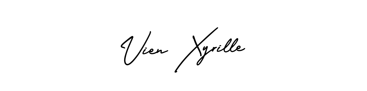 if you are searching for the best signature style for your name Vien Xyrille. so please give up your signature search. here we have designed multiple signature styles  using AmerikaSignatureDemo-Regular. Vien Xyrille signature style 3 images and pictures png