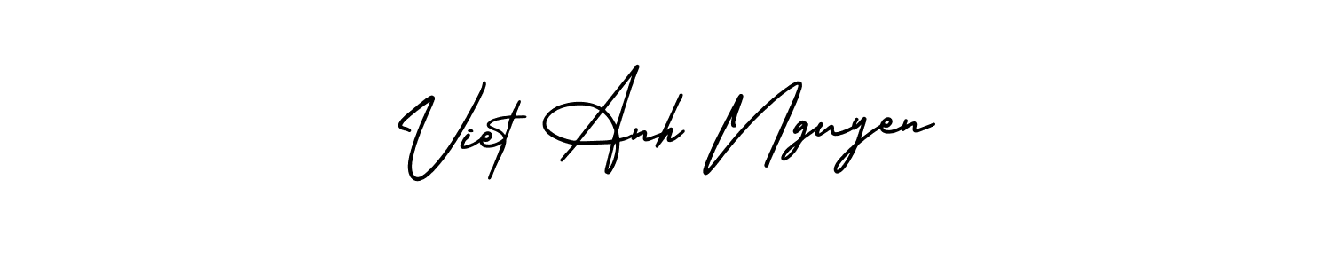 Create a beautiful signature design for name Viet Anh Nguyen. With this signature (AmerikaSignatureDemo-Regular) fonts, you can make a handwritten signature for free. Viet Anh Nguyen signature style 3 images and pictures png