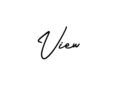 How to make View name signature. Use AmerikaSignatureDemo-Regular style for creating short signs online. This is the latest handwritten sign. View signature style 3 images and pictures png