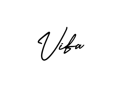 Vifa stylish signature style. Best Handwritten Sign (AmerikaSignatureDemo-Regular) for my name. Handwritten Signature Collection Ideas for my name Vifa. Vifa signature style 3 images and pictures png