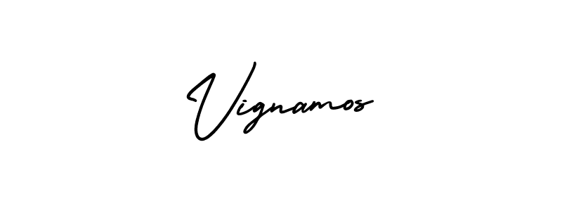 Vignamos stylish signature style. Best Handwritten Sign (AmerikaSignatureDemo-Regular) for my name. Handwritten Signature Collection Ideas for my name Vignamos. Vignamos signature style 3 images and pictures png