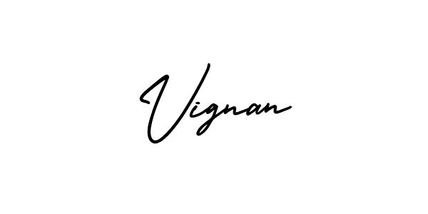 How to make Vignan name signature. Use AmerikaSignatureDemo-Regular style for creating short signs online. This is the latest handwritten sign. Vignan signature style 3 images and pictures png