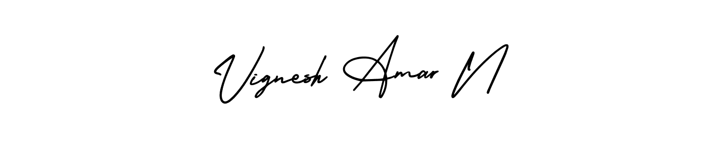 Also we have Vignesh Amar N name is the best signature style. Create professional handwritten signature collection using AmerikaSignatureDemo-Regular autograph style. Vignesh Amar N signature style 3 images and pictures png
