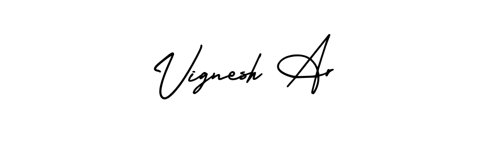 if you are searching for the best signature style for your name Vignesh Ar. so please give up your signature search. here we have designed multiple signature styles  using AmerikaSignatureDemo-Regular. Vignesh Ar signature style 3 images and pictures png