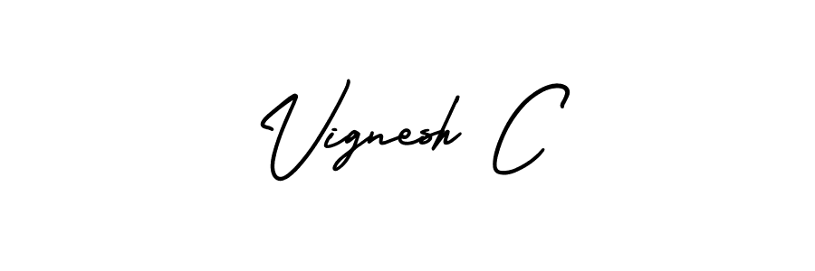 AmerikaSignatureDemo-Regular is a professional signature style that is perfect for those who want to add a touch of class to their signature. It is also a great choice for those who want to make their signature more unique. Get Vignesh C name to fancy signature for free. Vignesh C signature style 3 images and pictures png