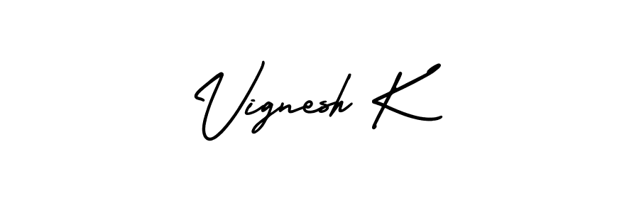 Best and Professional Signature Style for Vignesh K. AmerikaSignatureDemo-Regular Best Signature Style Collection. Vignesh K signature style 3 images and pictures png