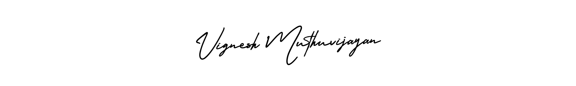 It looks lik you need a new signature style for name Vignesh Muthuvijayan. Design unique handwritten (AmerikaSignatureDemo-Regular) signature with our free signature maker in just a few clicks. Vignesh Muthuvijayan signature style 3 images and pictures png