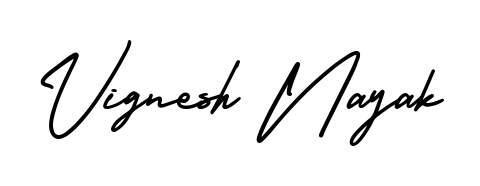 Also we have Vignesh Nayak name is the best signature style. Create professional handwritten signature collection using AmerikaSignatureDemo-Regular autograph style. Vignesh Nayak signature style 3 images and pictures png