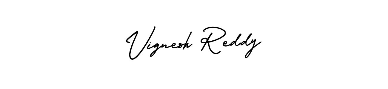 This is the best signature style for the Vignesh Reddy name. Also you like these signature font (AmerikaSignatureDemo-Regular). Mix name signature. Vignesh Reddy signature style 3 images and pictures png