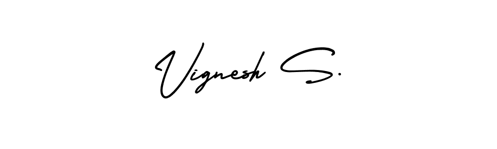 Also You can easily find your signature by using the search form. We will create Vignesh S. name handwritten signature images for you free of cost using AmerikaSignatureDemo-Regular sign style. Vignesh S. signature style 3 images and pictures png