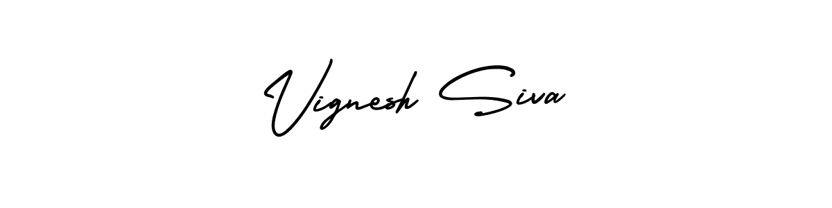 Use a signature maker to create a handwritten signature online. With this signature software, you can design (AmerikaSignatureDemo-Regular) your own signature for name Vignesh Siva. Vignesh Siva signature style 3 images and pictures png