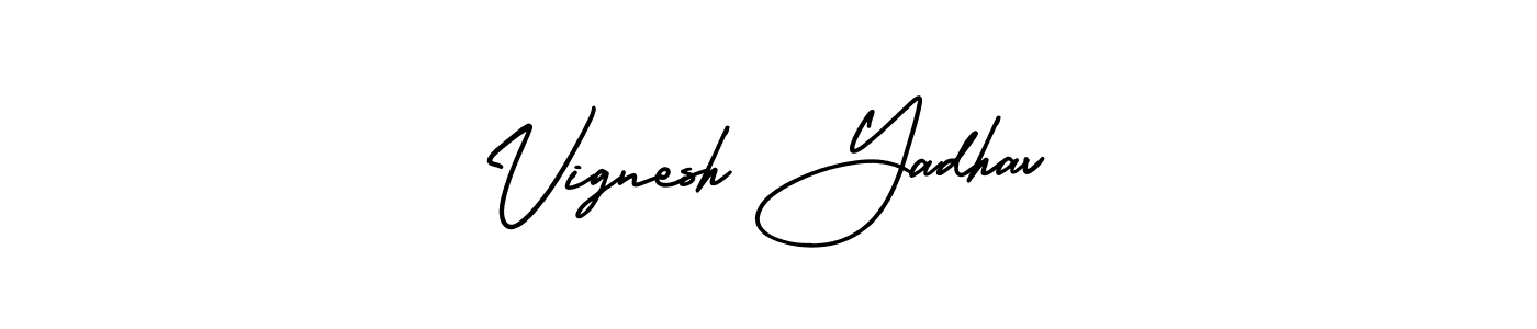 Make a short Vignesh Yadhav signature style. Manage your documents anywhere anytime using AmerikaSignatureDemo-Regular. Create and add eSignatures, submit forms, share and send files easily. Vignesh Yadhav signature style 3 images and pictures png