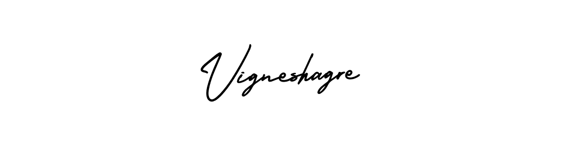How to Draw Vigneshagre signature style? AmerikaSignatureDemo-Regular is a latest design signature styles for name Vigneshagre. Vigneshagre signature style 3 images and pictures png