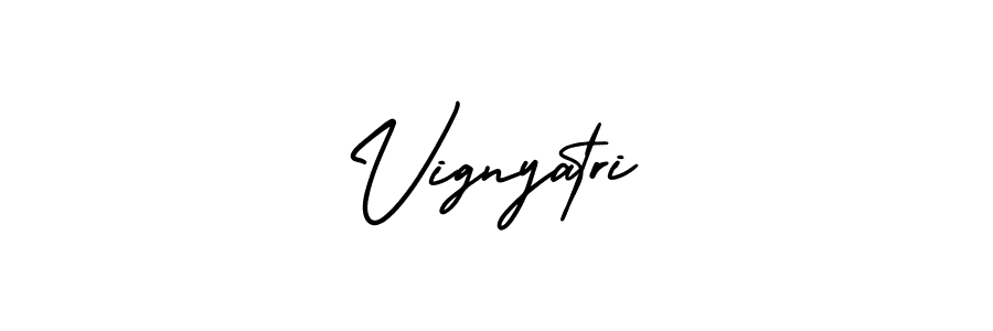 Create a beautiful signature design for name Vignyatri. With this signature (AmerikaSignatureDemo-Regular) fonts, you can make a handwritten signature for free. Vignyatri signature style 3 images and pictures png