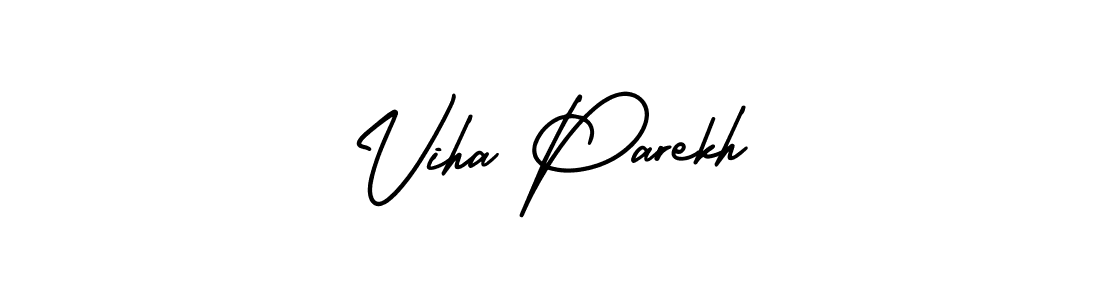 Also You can easily find your signature by using the search form. We will create Viha Parekh name handwritten signature images for you free of cost using AmerikaSignatureDemo-Regular sign style. Viha Parekh signature style 3 images and pictures png