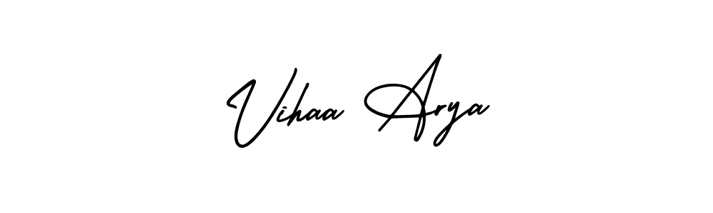 Vihaa Arya stylish signature style. Best Handwritten Sign (AmerikaSignatureDemo-Regular) for my name. Handwritten Signature Collection Ideas for my name Vihaa Arya. Vihaa Arya signature style 3 images and pictures png