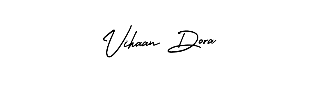 Similarly AmerikaSignatureDemo-Regular is the best handwritten signature design. Signature creator online .You can use it as an online autograph creator for name Vihaan Dora. Vihaan Dora signature style 3 images and pictures png