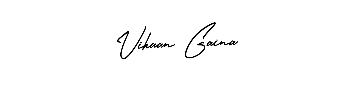 How to Draw Vihaan Gaina signature style? AmerikaSignatureDemo-Regular is a latest design signature styles for name Vihaan Gaina. Vihaan Gaina signature style 3 images and pictures png