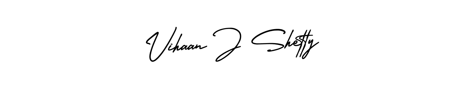 Design your own signature with our free online signature maker. With this signature software, you can create a handwritten (AmerikaSignatureDemo-Regular) signature for name Vihaan J Shetty. Vihaan J Shetty signature style 3 images and pictures png