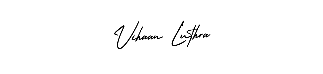 It looks lik you need a new signature style for name Vihaan Luthra. Design unique handwritten (AmerikaSignatureDemo-Regular) signature with our free signature maker in just a few clicks. Vihaan Luthra signature style 3 images and pictures png