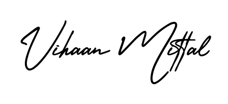 Turn your name Vihaan Mittal into a signature brand with AmerikaSignatureDemo-Regular styling. Download in standard PNG or transparent format anytime. Vihaan Mittal signature style 3 images and pictures png