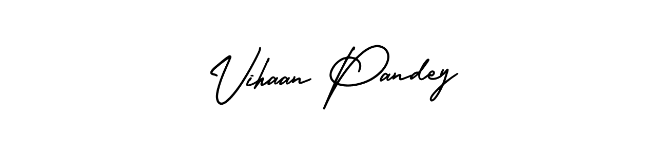 This is the best signature style for the Vihaan Pandey name. Also you like these signature font (AmerikaSignatureDemo-Regular). Mix name signature. Vihaan Pandey signature style 3 images and pictures png
