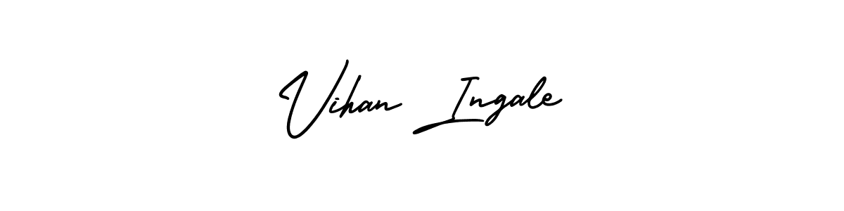 How to make Vihan Ingale signature? AmerikaSignatureDemo-Regular is a professional autograph style. Create handwritten signature for Vihan Ingale name. Vihan Ingale signature style 3 images and pictures png