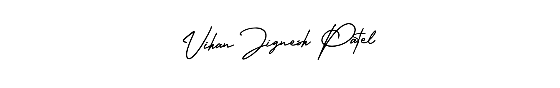 Use a signature maker to create a handwritten signature online. With this signature software, you can design (AmerikaSignatureDemo-Regular) your own signature for name Vihan Jignesh Patel. Vihan Jignesh Patel signature style 3 images and pictures png