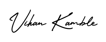 Express your personality with a custom Vihan Kamble signature crafted with AmerikaSignatureDemo-Regular typography. Free transparent PNG download available. Vihan Kamble signature style 3 images and pictures png