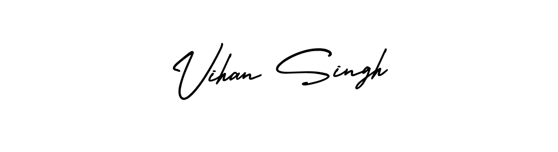 This is the best signature style for the Vihan Singh name. Also you like these signature font (AmerikaSignatureDemo-Regular). Mix name signature. Vihan Singh signature style 3 images and pictures png