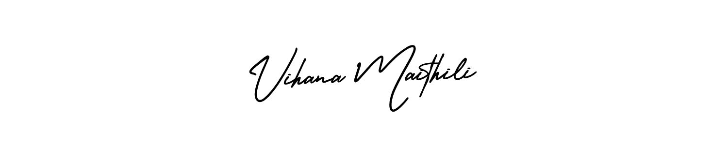 if you are searching for the best signature style for your name Vihana Maithili. so please give up your signature search. here we have designed multiple signature styles  using AmerikaSignatureDemo-Regular. Vihana Maithili signature style 3 images and pictures png