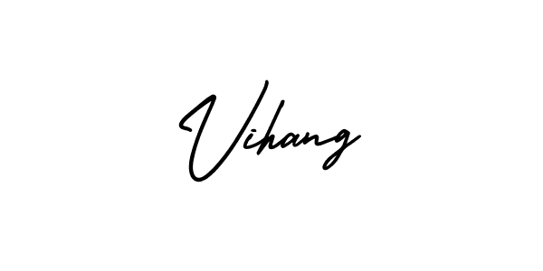 Also we have Vihang name is the best signature style. Create professional handwritten signature collection using AmerikaSignatureDemo-Regular autograph style. Vihang signature style 3 images and pictures png