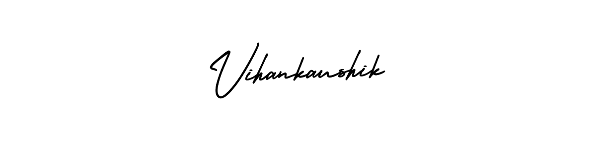 Create a beautiful signature design for name Vihankaushik. With this signature (AmerikaSignatureDemo-Regular) fonts, you can make a handwritten signature for free. Vihankaushik signature style 3 images and pictures png