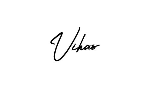 How to make Vihas name signature. Use AmerikaSignatureDemo-Regular style for creating short signs online. This is the latest handwritten sign. Vihas signature style 3 images and pictures png