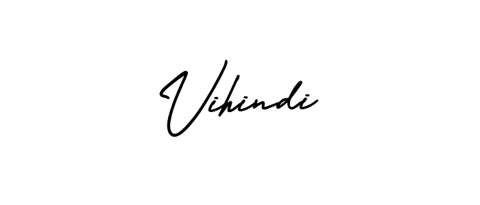 It looks lik you need a new signature style for name Vihindi. Design unique handwritten (AmerikaSignatureDemo-Regular) signature with our free signature maker in just a few clicks. Vihindi signature style 3 images and pictures png