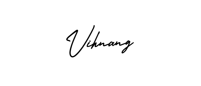 Make a beautiful signature design for name Vihnang. With this signature (AmerikaSignatureDemo-Regular) style, you can create a handwritten signature for free. Vihnang signature style 3 images and pictures png