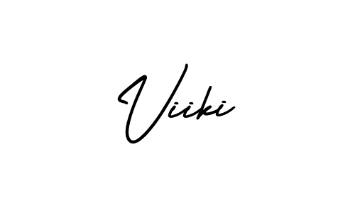 Create a beautiful signature design for name Viiki. With this signature (AmerikaSignatureDemo-Regular) fonts, you can make a handwritten signature for free. Viiki signature style 3 images and pictures png