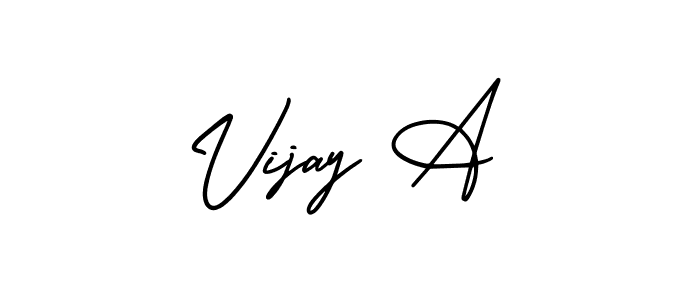 if you are searching for the best signature style for your name Vijay A. so please give up your signature search. here we have designed multiple signature styles  using AmerikaSignatureDemo-Regular. Vijay A signature style 3 images and pictures png