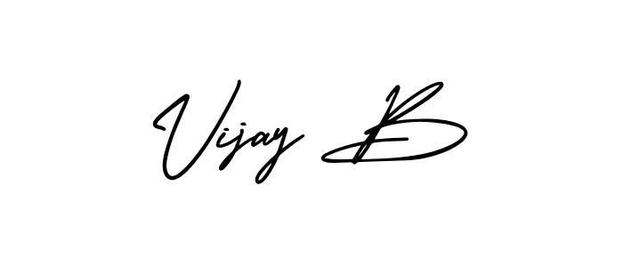 Make a beautiful signature design for name Vijay B. With this signature (AmerikaSignatureDemo-Regular) style, you can create a handwritten signature for free. Vijay B signature style 3 images and pictures png