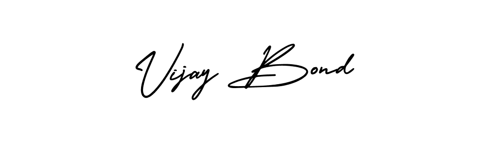 Use a signature maker to create a handwritten signature online. With this signature software, you can design (AmerikaSignatureDemo-Regular) your own signature for name Vijay Bond. Vijay Bond signature style 3 images and pictures png