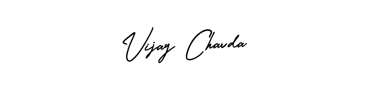 How to make Vijay Chavda name signature. Use AmerikaSignatureDemo-Regular style for creating short signs online. This is the latest handwritten sign. Vijay Chavda signature style 3 images and pictures png