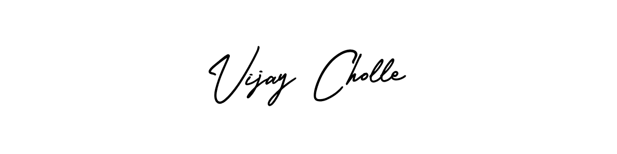 How to make Vijay Cholle name signature. Use AmerikaSignatureDemo-Regular style for creating short signs online. This is the latest handwritten sign. Vijay Cholle signature style 3 images and pictures png