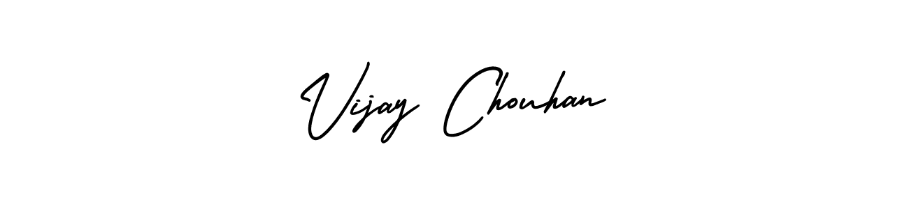 You should practise on your own different ways (AmerikaSignatureDemo-Regular) to write your name (Vijay Chouhan) in signature. don't let someone else do it for you. Vijay Chouhan signature style 3 images and pictures png