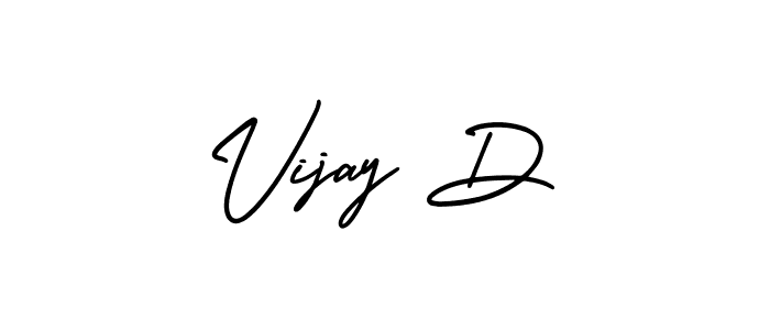 Similarly AmerikaSignatureDemo-Regular is the best handwritten signature design. Signature creator online .You can use it as an online autograph creator for name Vijay D. Vijay D signature style 3 images and pictures png