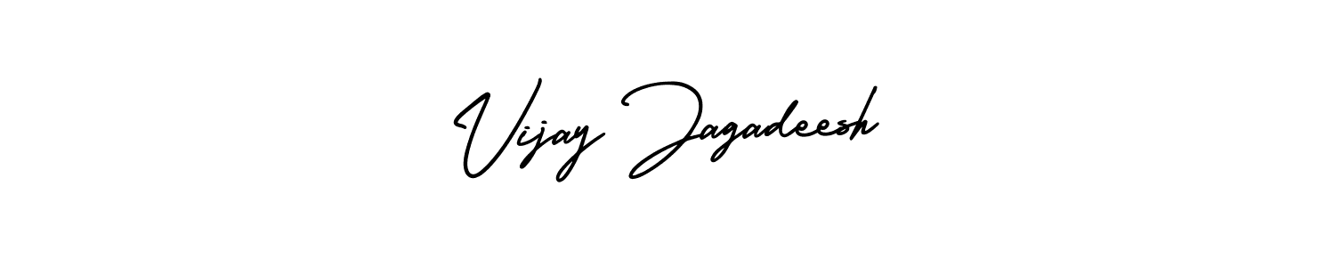 Use a signature maker to create a handwritten signature online. With this signature software, you can design (AmerikaSignatureDemo-Regular) your own signature for name Vijay Jagadeesh. Vijay Jagadeesh signature style 3 images and pictures png