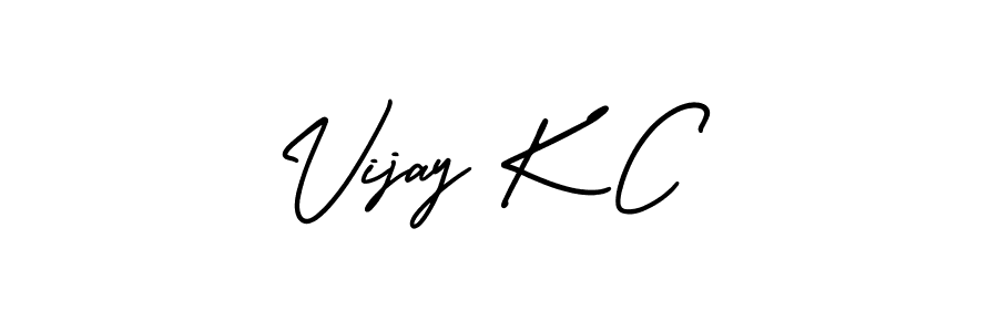 Vijay K C stylish signature style. Best Handwritten Sign (AmerikaSignatureDemo-Regular) for my name. Handwritten Signature Collection Ideas for my name Vijay K C. Vijay K C signature style 3 images and pictures png